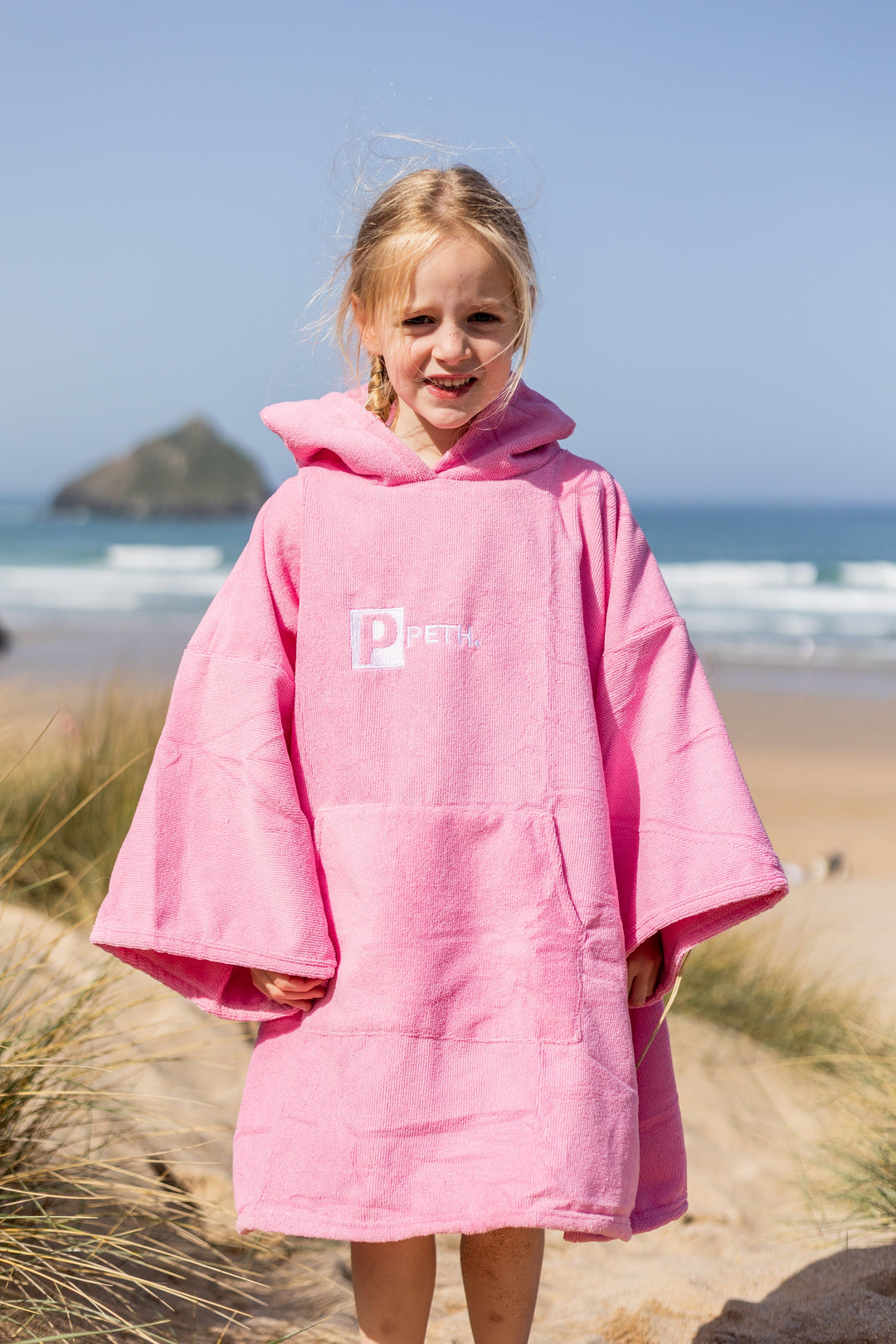 Kids Microfibre Towel Changing Robe | Pink