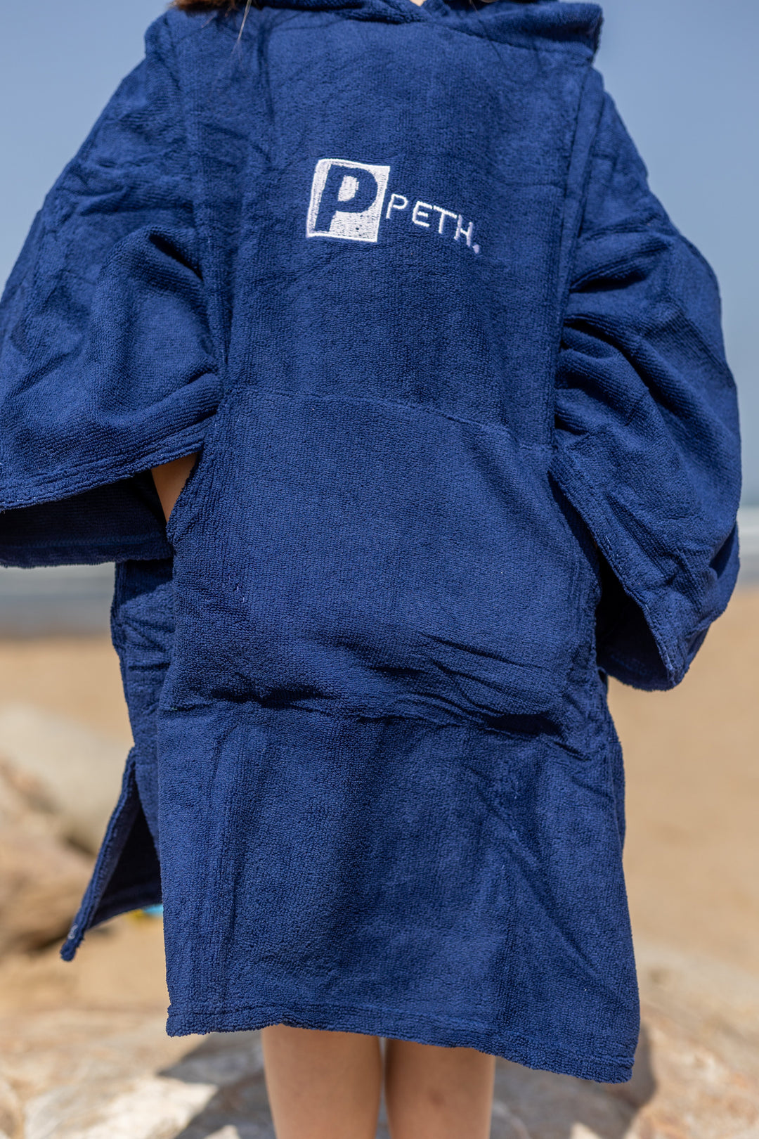 Kids Microfibre Towel Changing Robe | Navy