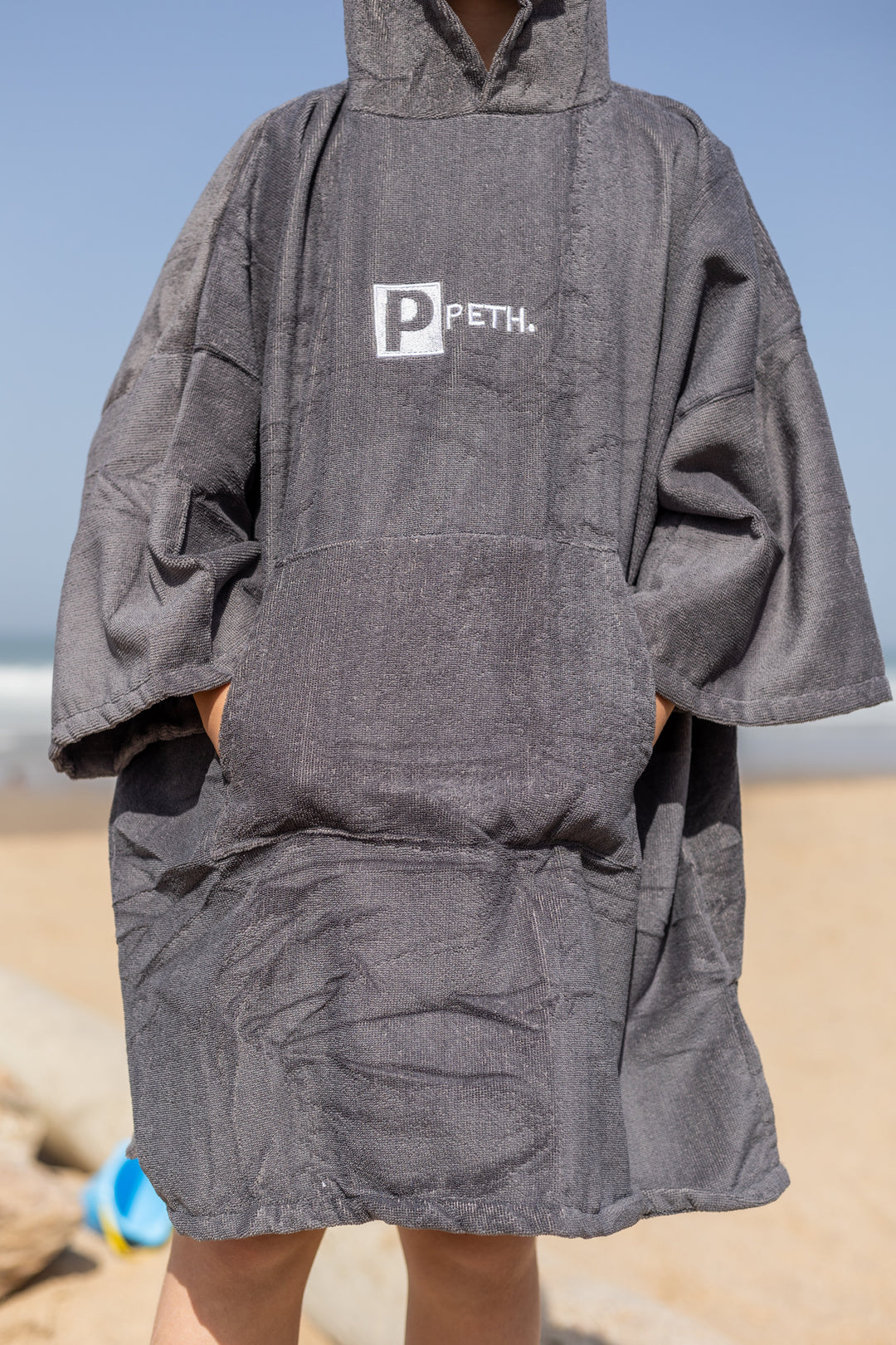 Kids Microfibre Towel Changing Robe | Grey