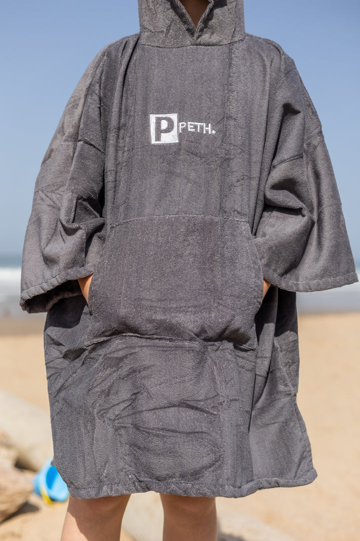 Kids Microfibre Towel Changing Robe | Grey