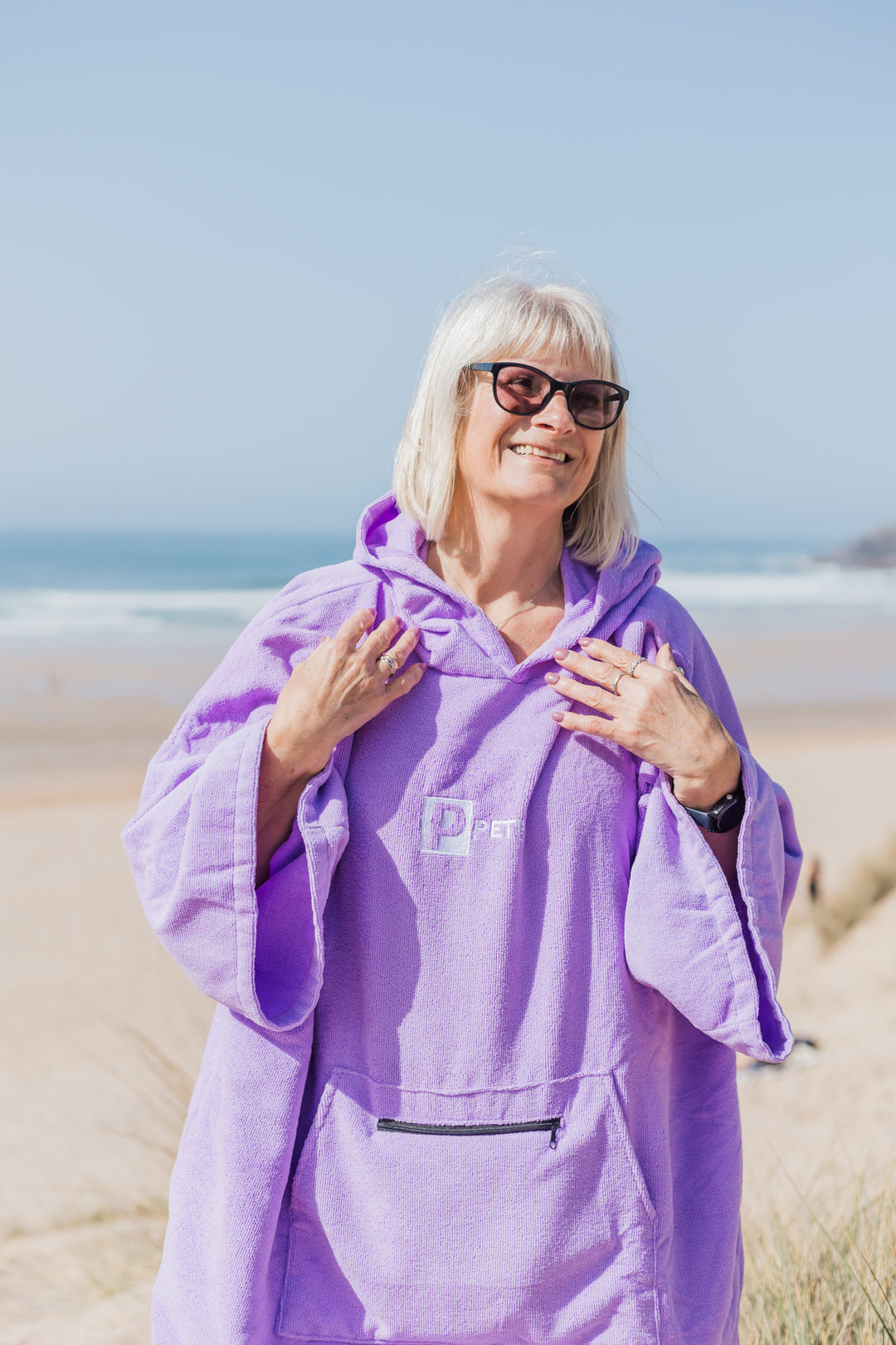 Microfibre Towel Changing Robe | Purple