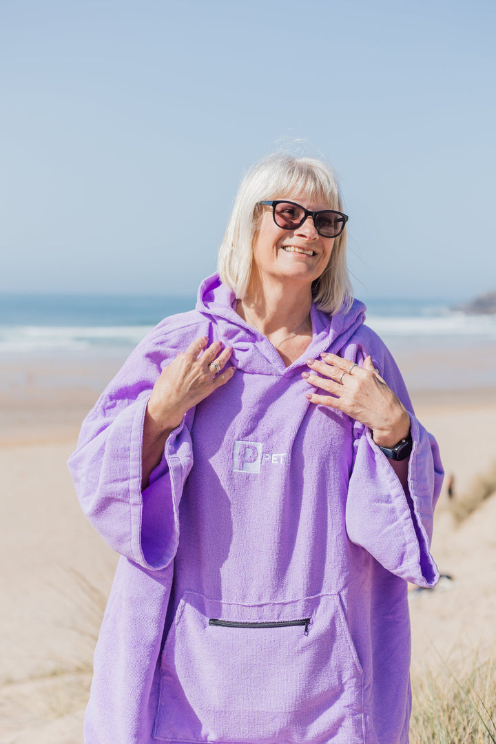 Microfibre Towel Changing Robe | Purple