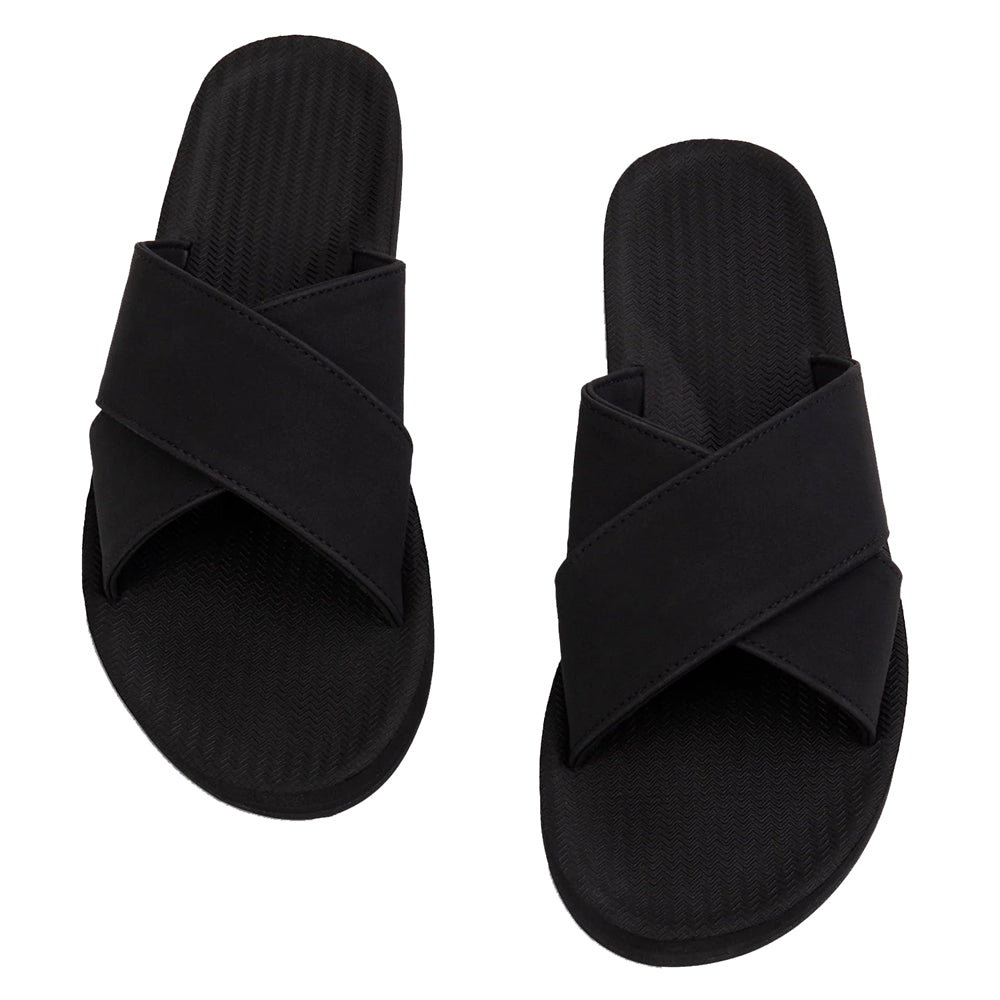 Indosole - Mens Sandals - ESSNTLS Cross - Black