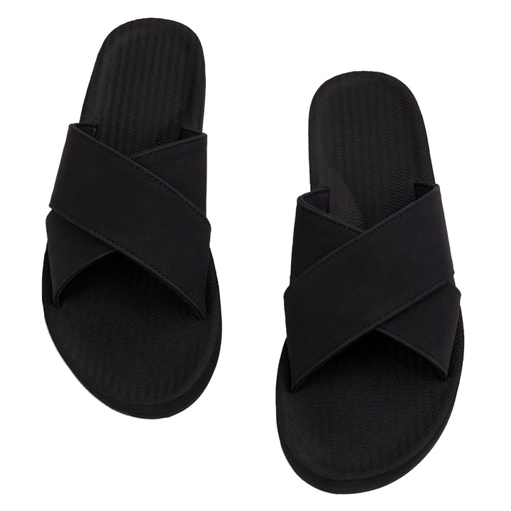 Indosole - Mens Sandals - ESSNTLS Cross - Black