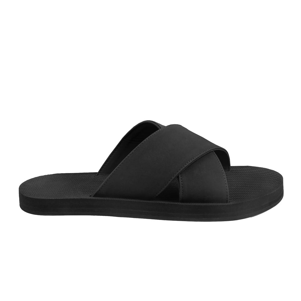 Indosole - Mens Sandals - ESSNTLS Cross - Black