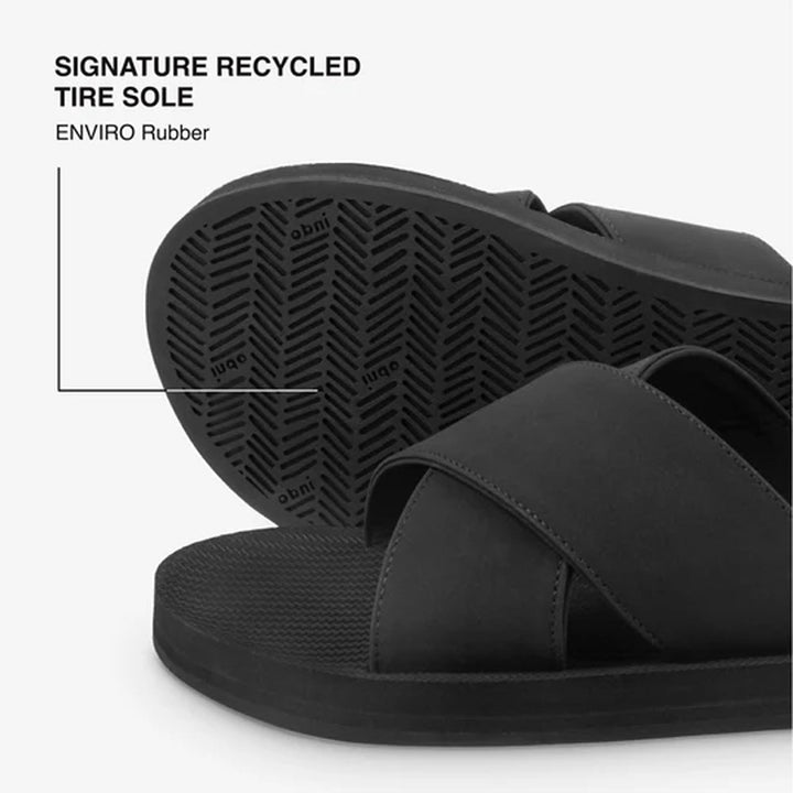 Indosole - Mens Sandals - ESSNTLS Cross - Black