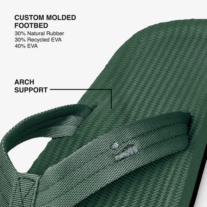 Indosole - Mens Flip Flops - Easy Living - Leaf