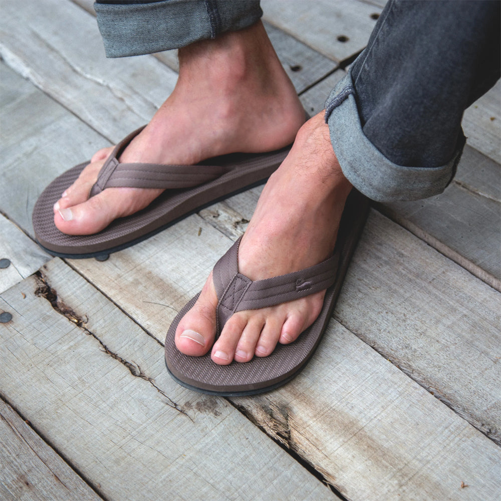 Indosole - Mens Flip Flops - Easy Living - Soil