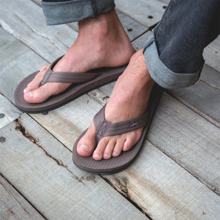 Indosole - Mens Flip Flops - Easy Living - Soil