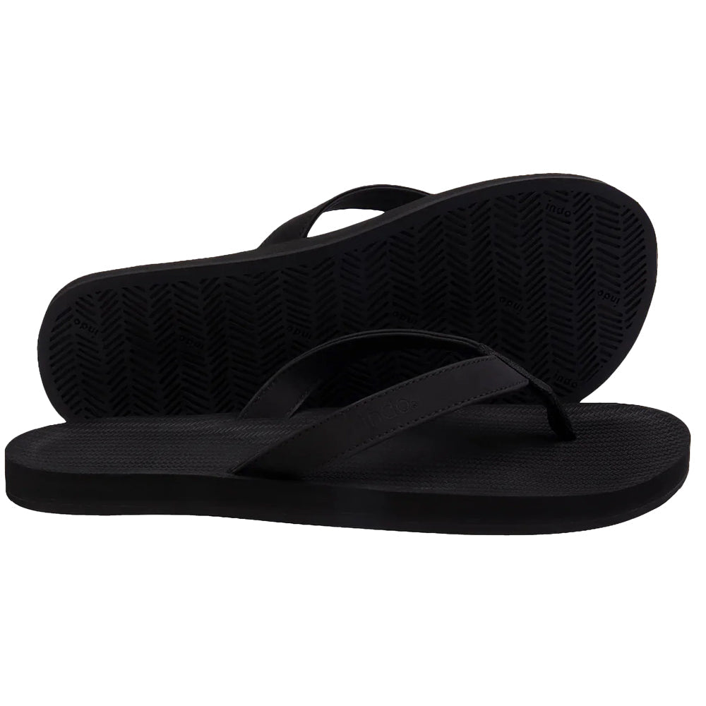 Indosole - Mens Flip Flops - ESSNTLS - Black