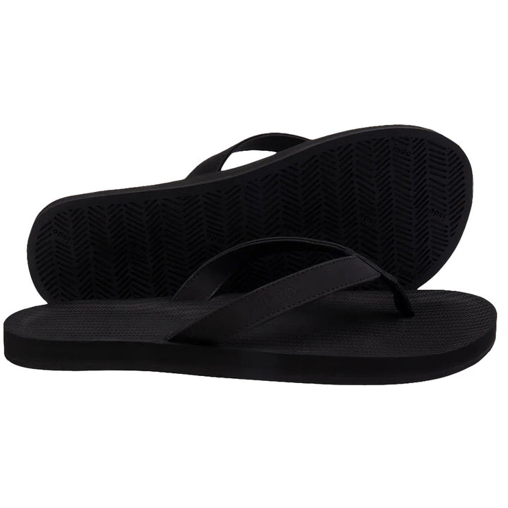 Indosole - Mens Flip Flops - ESSNTLS - Black