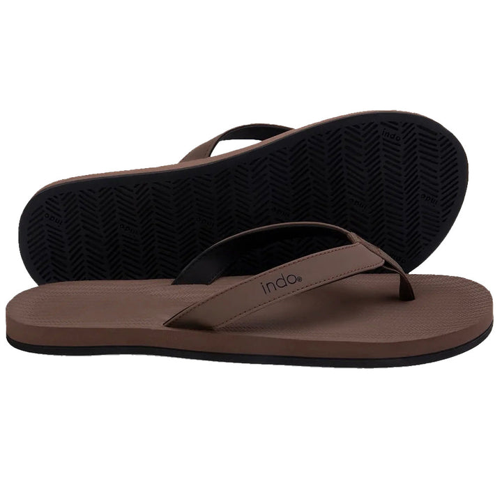 Indosole - Mens Flip Flops - ESSNTLS - Soil