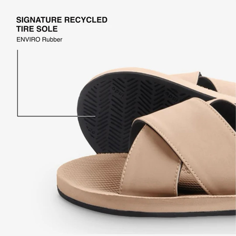Indosole - Womens Sandals - ESSNTLS Cross - Soil Light