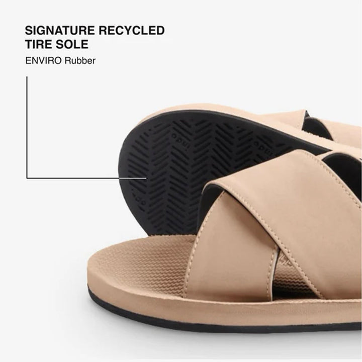 Indosole - Womens Sandals - ESSNTLS Cross - Soil Light