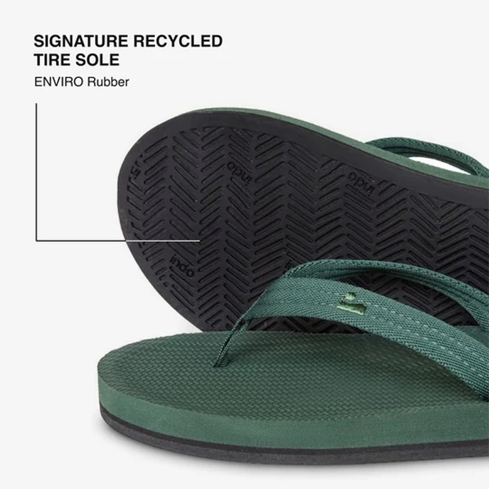 Indosole - Womens Flip Flops - Easy Living - Leaf