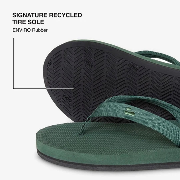 Indosole - Womens Flip Flops - Easy Living - Leaf