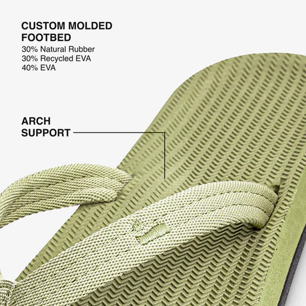 Indosole - Womens Flip Flops - Easy Living - Matcha