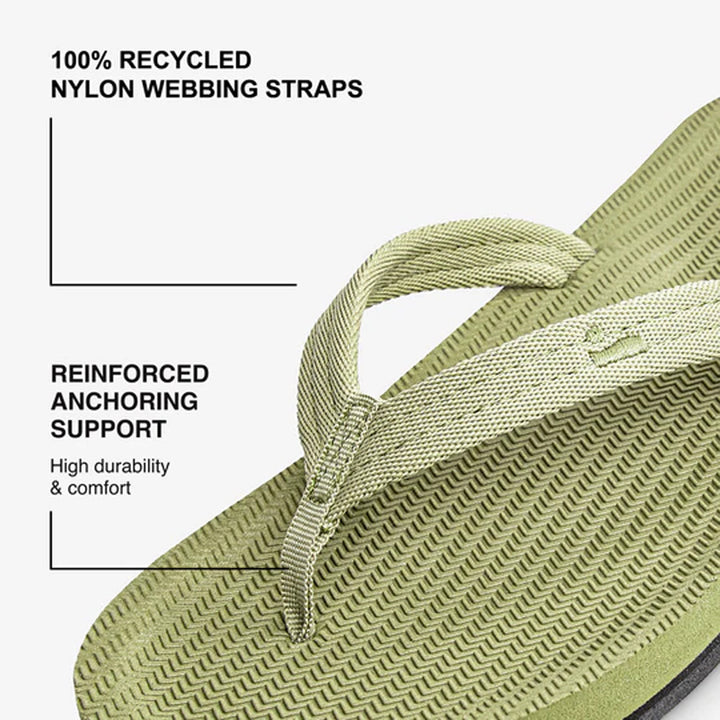 Indosole - Womens Flip Flops - Easy Living - Matcha