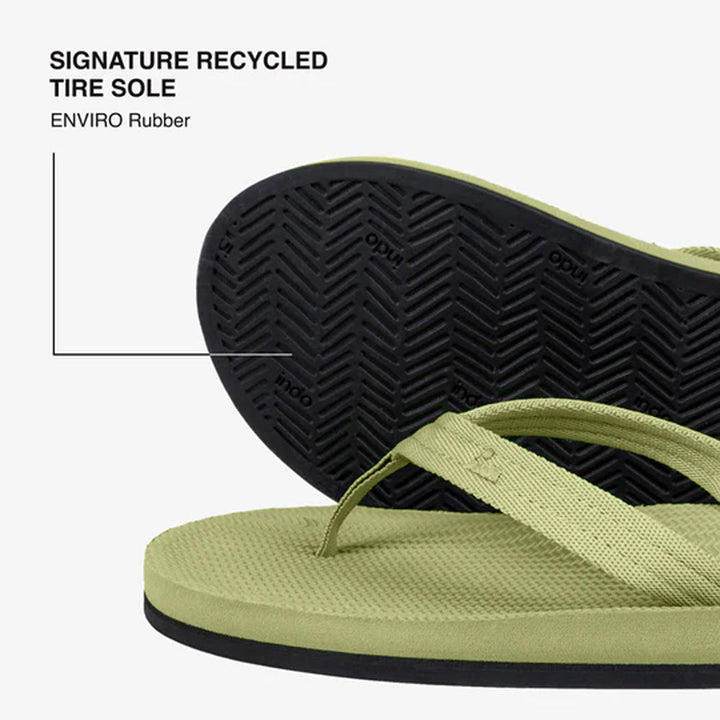 Indosole - Womens Flip Flops - Easy Living - Matcha