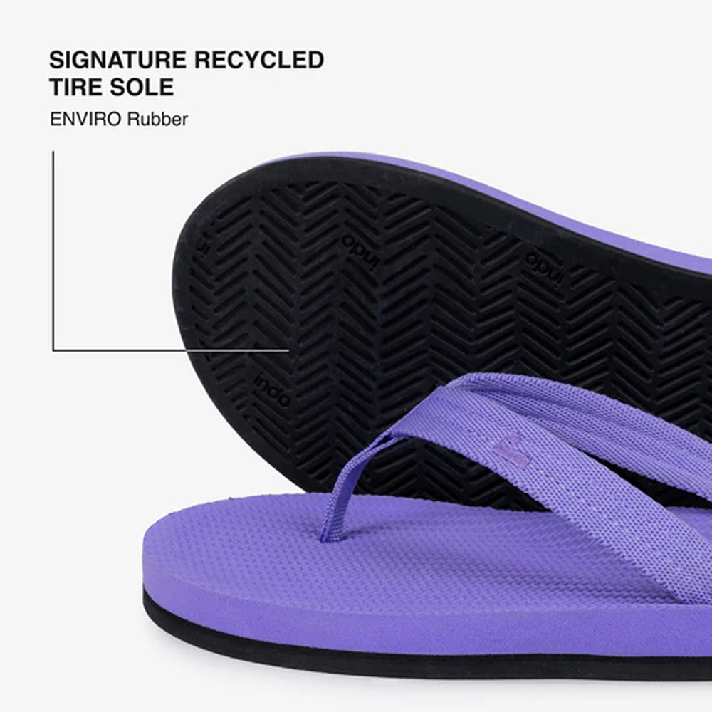 Indosole - Womens Flip Flops - Easy Living - Purple Haze