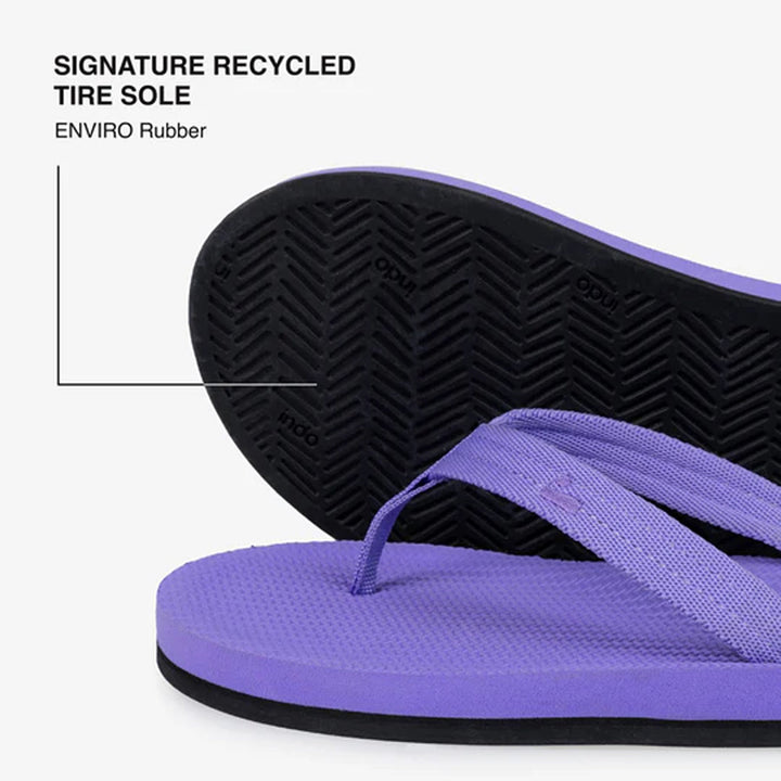 Indosole - Womens Flip Flops - Easy Living - Purple Haze