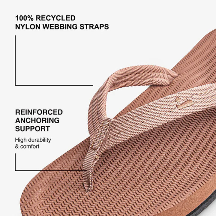 Indosole - Womens Flip Flops - Easy Living - Rust