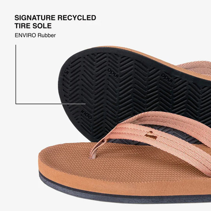 Indosole - Womens Flip Flops - Easy Living - Rust