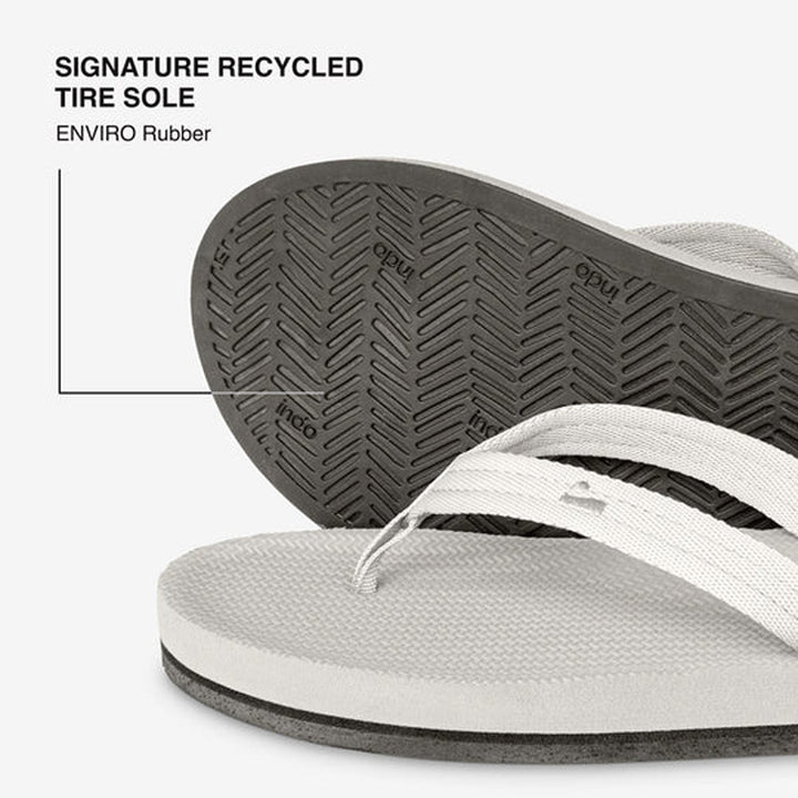 Indosole - Womens Flip Flops - Easy Living - Sea Salt