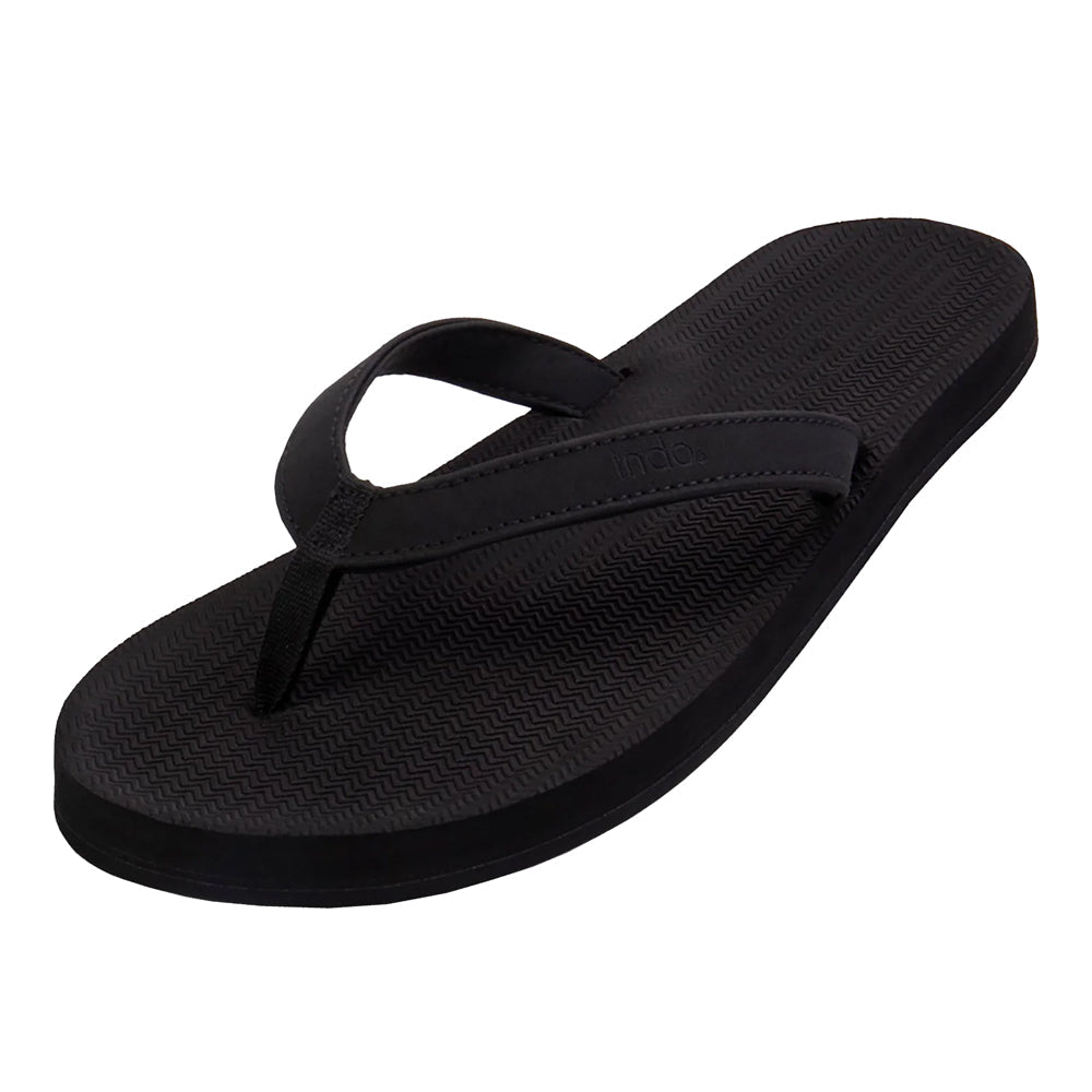 Indosole - Womens Flip Flops - ESSNTLS - Black