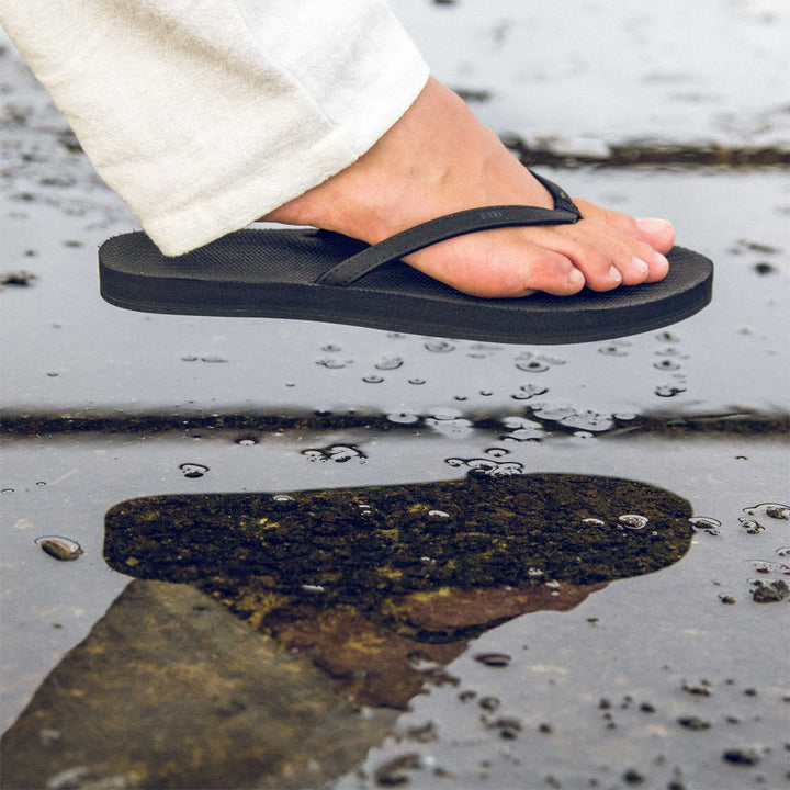 Indosole - Womens Flip Flops - ESSNTLS - Black