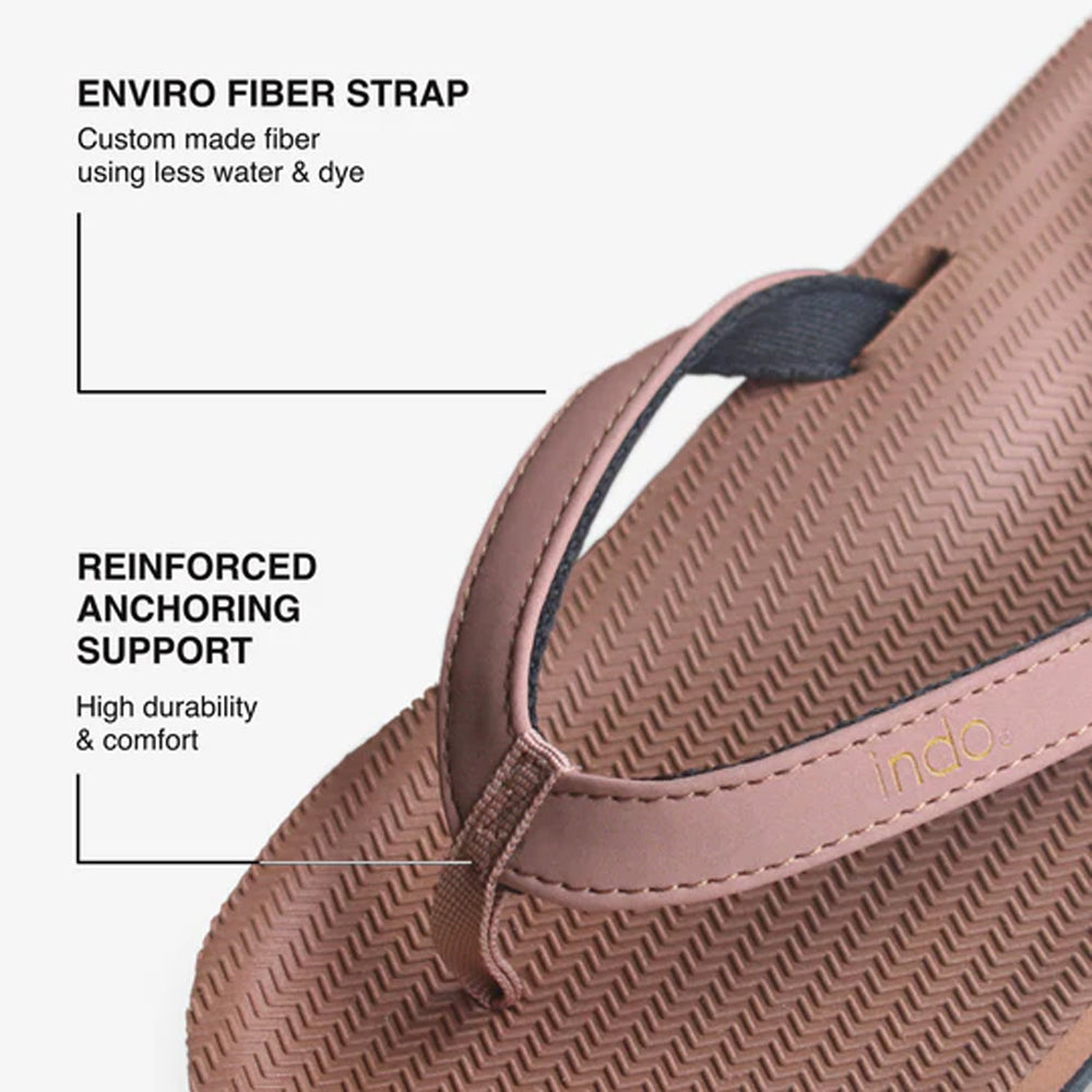 Indosole - Womens Flip Flops - ESSNTLS - Rust