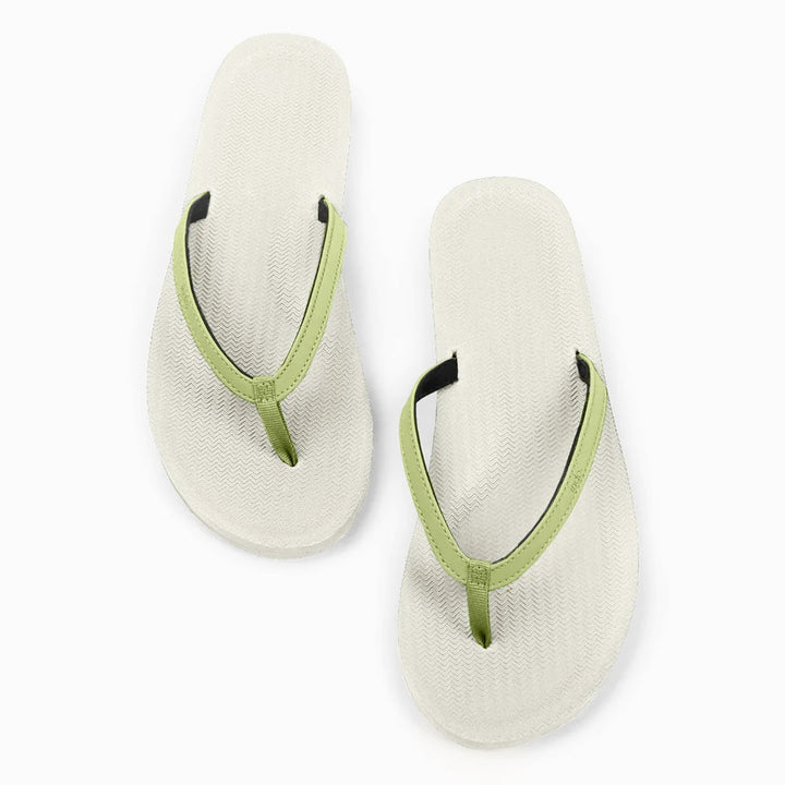 Indosole - Womens Flip Flops - ESSNTLS - Sea Salt / Olive