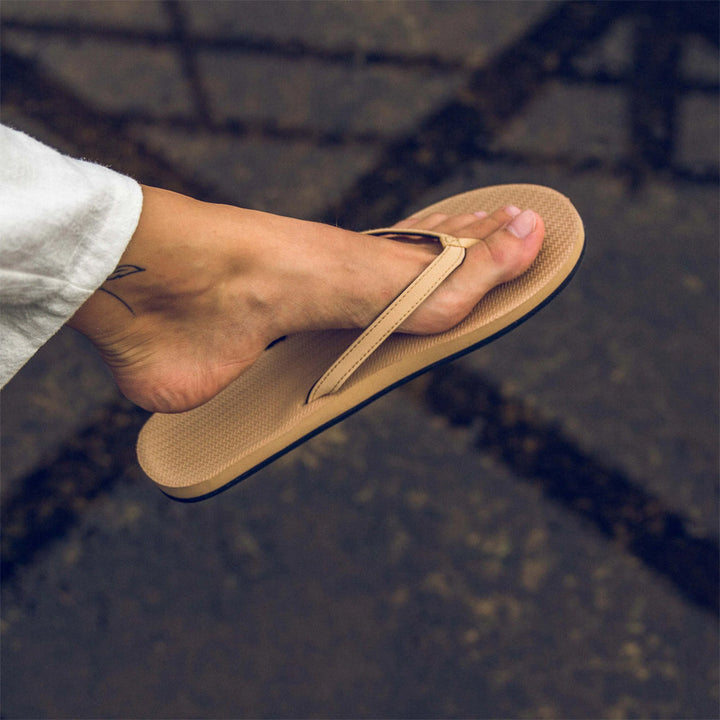 Indosole - Womens Flip Flops - ESSNTLS - Soil Light