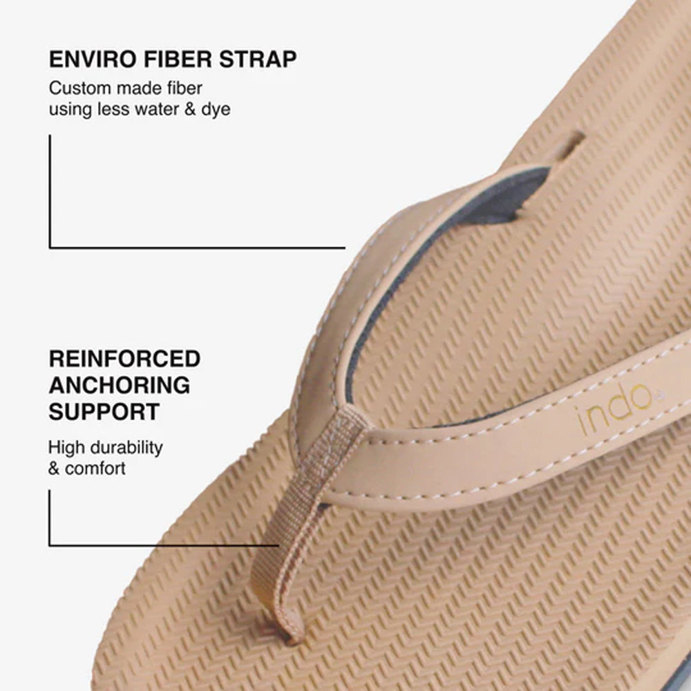 Indosole - Womens Flip Flops - ESSNTLS - Soil Light
