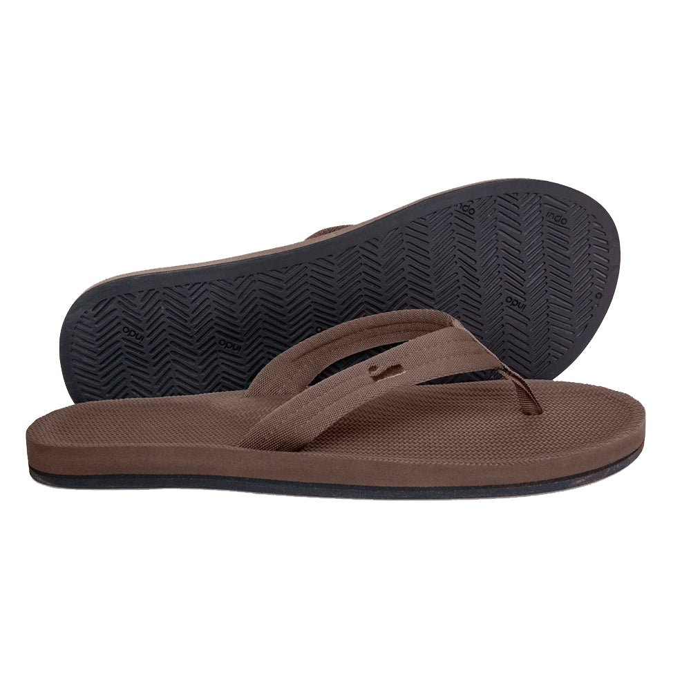 Indosole - Mens Flip Flops - Easy Living - Soil