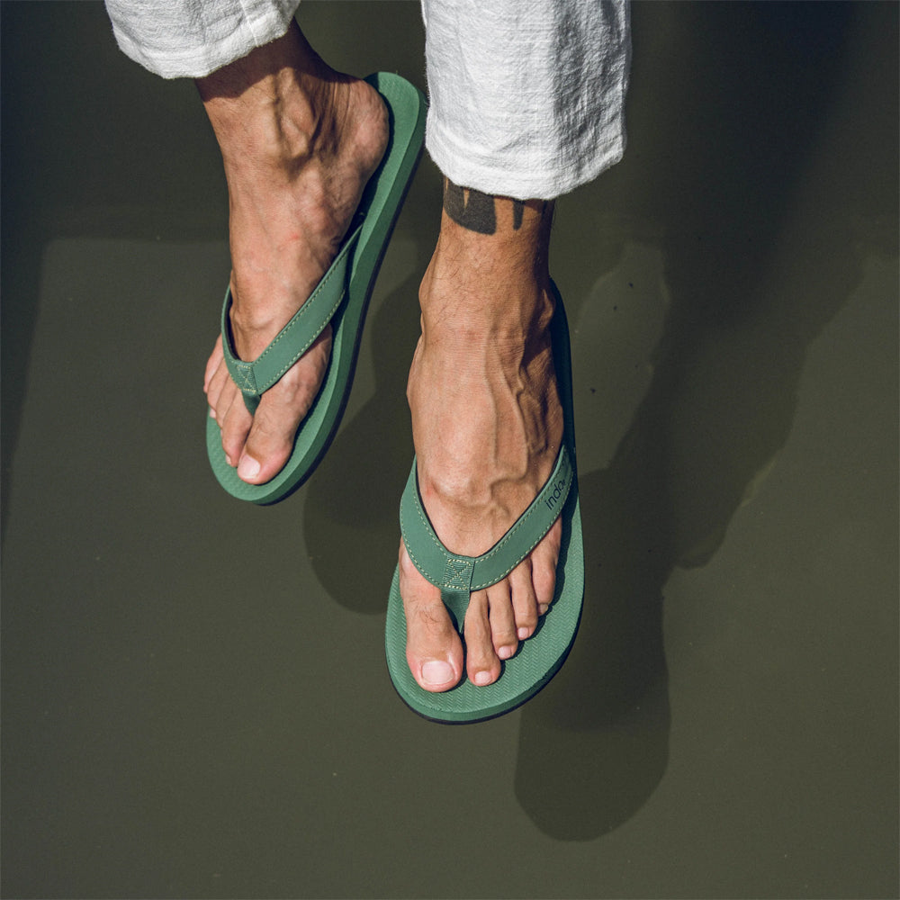 Indosole - Mens Flip Flops - ESSNTLS - Leaf