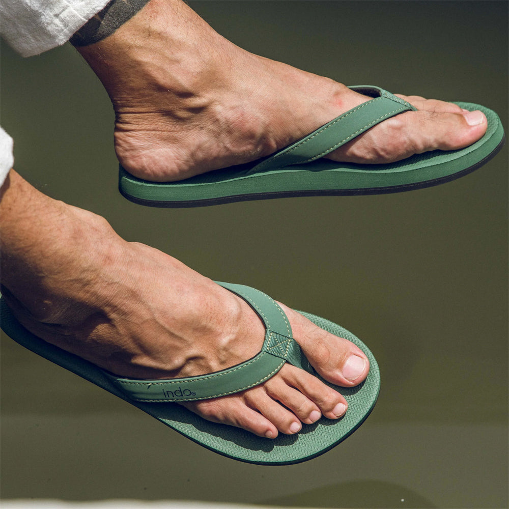 Indosole - Mens Flip Flops - ESSNTLS - Leaf