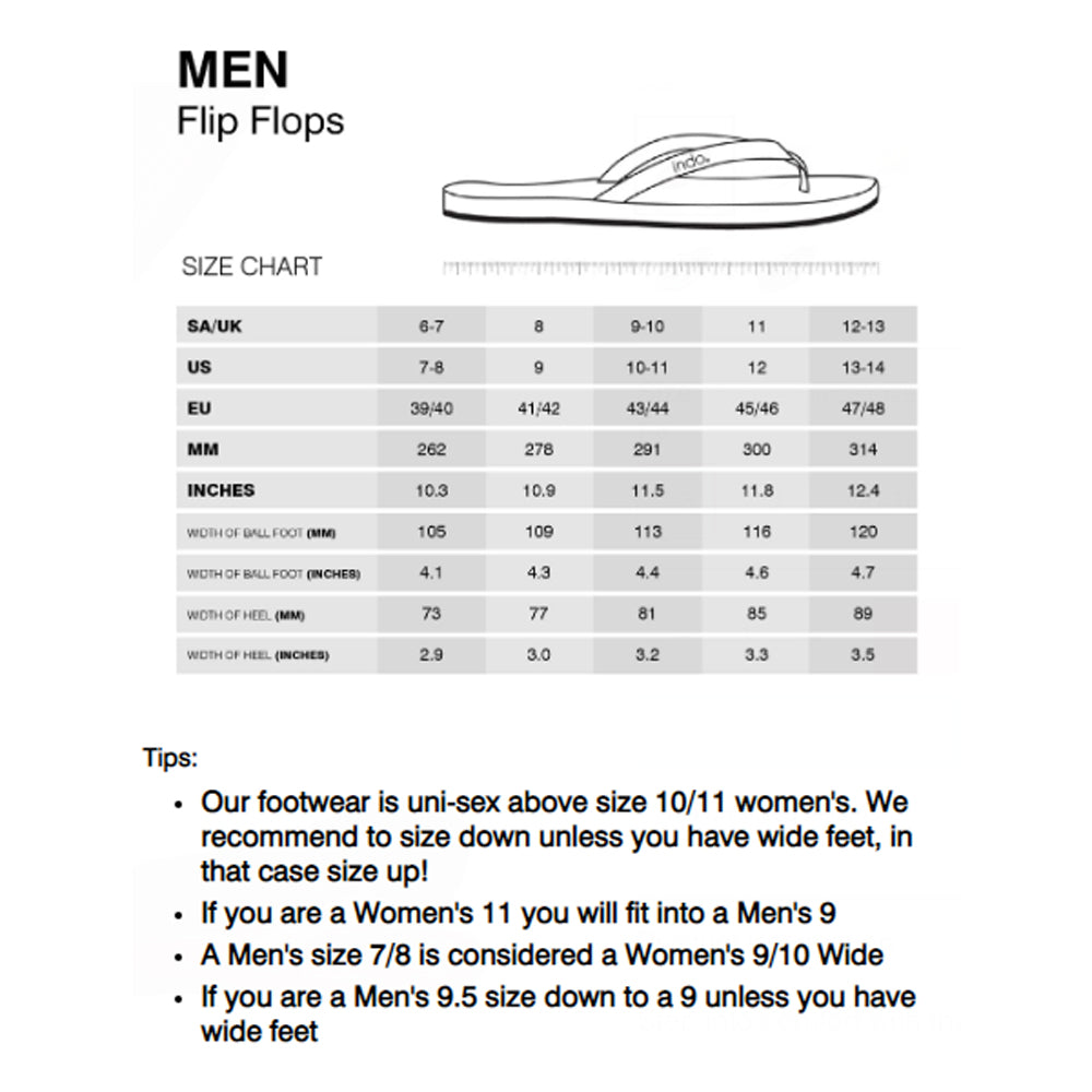 Indosole - Mens Flip Flops - Easy Living - Reggae