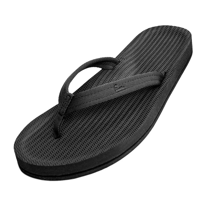 Indosole - Womens Flip Flops - Easy Living - Black