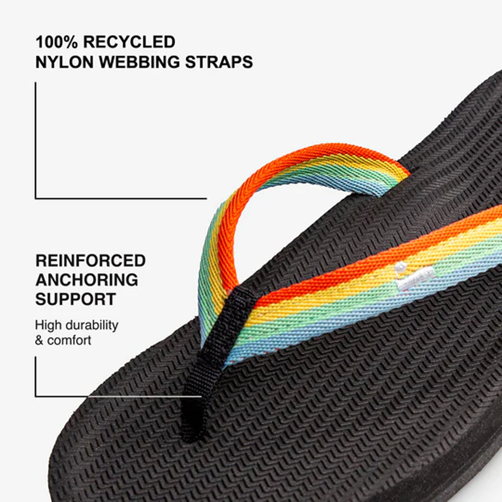 Indosole - Womens Flip Flops - Easy Living - Rainbow
