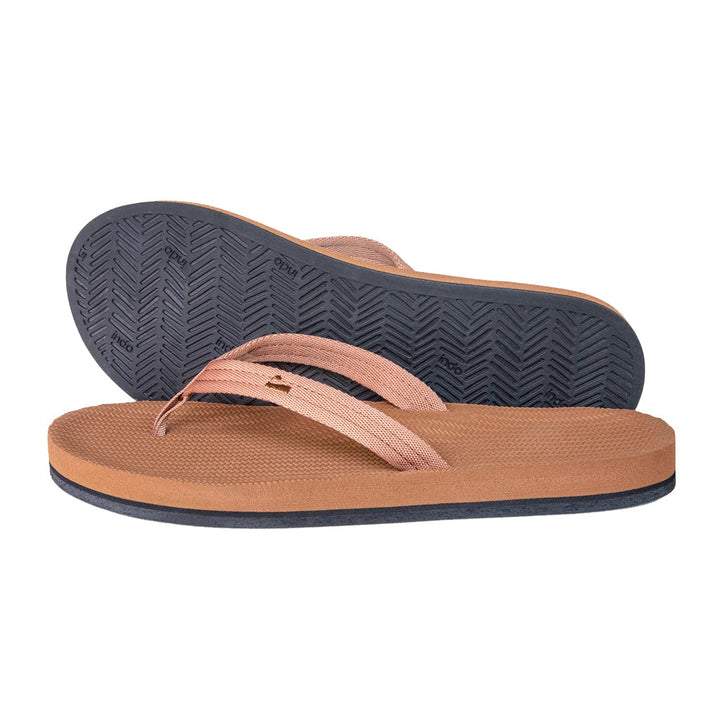 Indosole - Womens Flip Flops - Easy Living - Rust