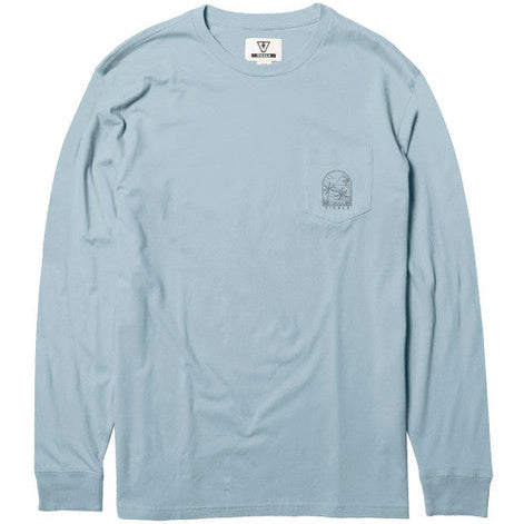 Vissla Bluffs LS PKT Tee - Ice Blue