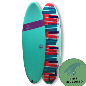 Mobyk 6'4 Rounder Softboard - Turquoise
