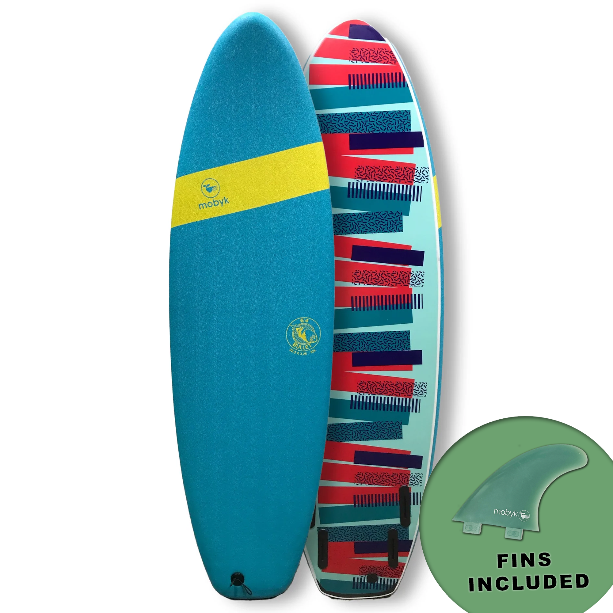 Mobyk Bullet Softboard - Blue Curacao | Surfboards | Mobyk