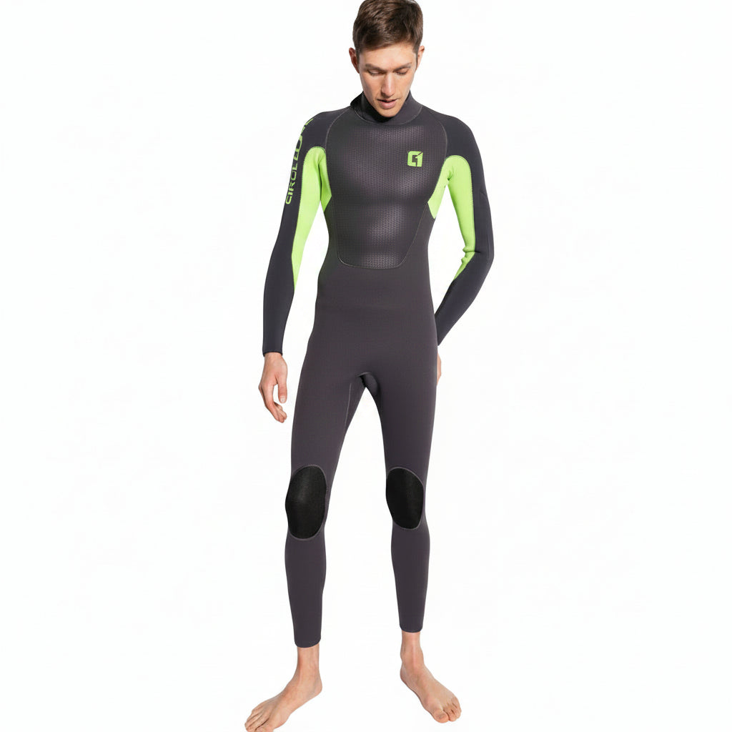 Man wearing Circle One wetsuit in black