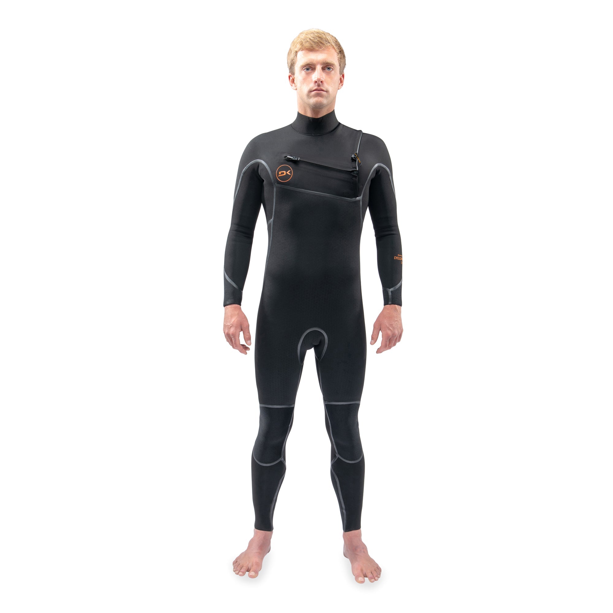 Dakine Mens Cyclone Chest Zip 5/4mm Full Wetsuit (Black) | Wetsuits | Dakine