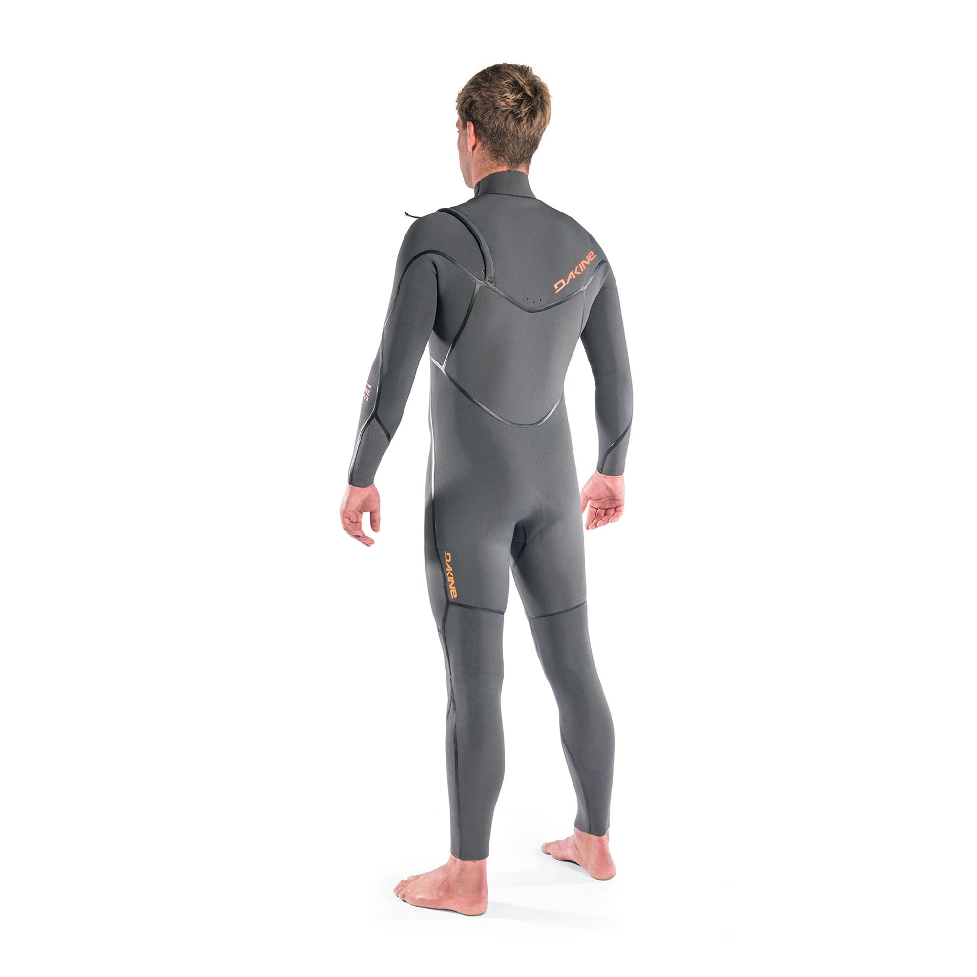 Dakine Mens Cyclone Chest Zip 4/3mm Full Wetsuit (Graphite / Orange) | Wetsuits | Dakine