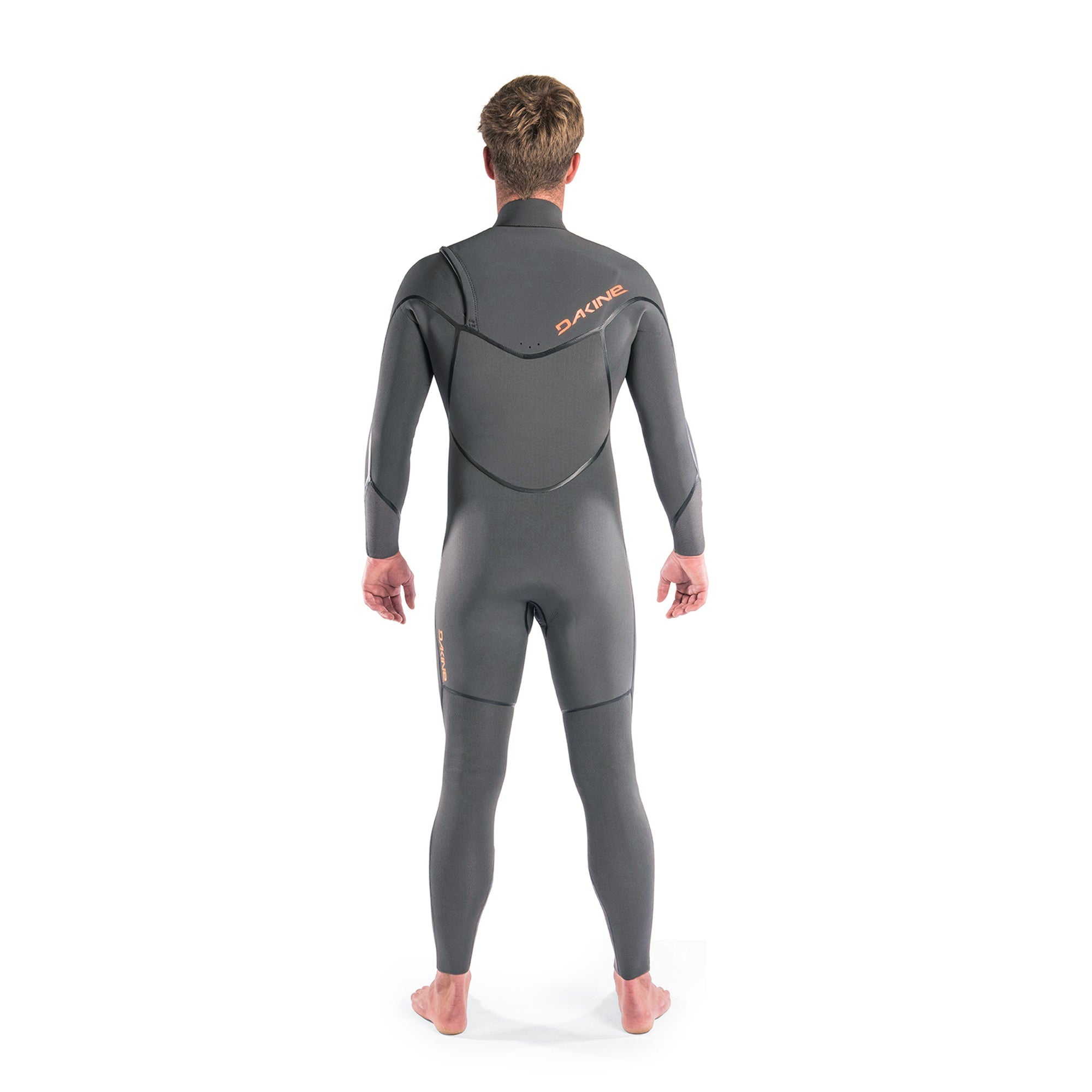 Dakine Mens Cyclone Chest Zip 4/3mm Full Wetsuit (Graphite / Orange) | Wetsuits | Dakine