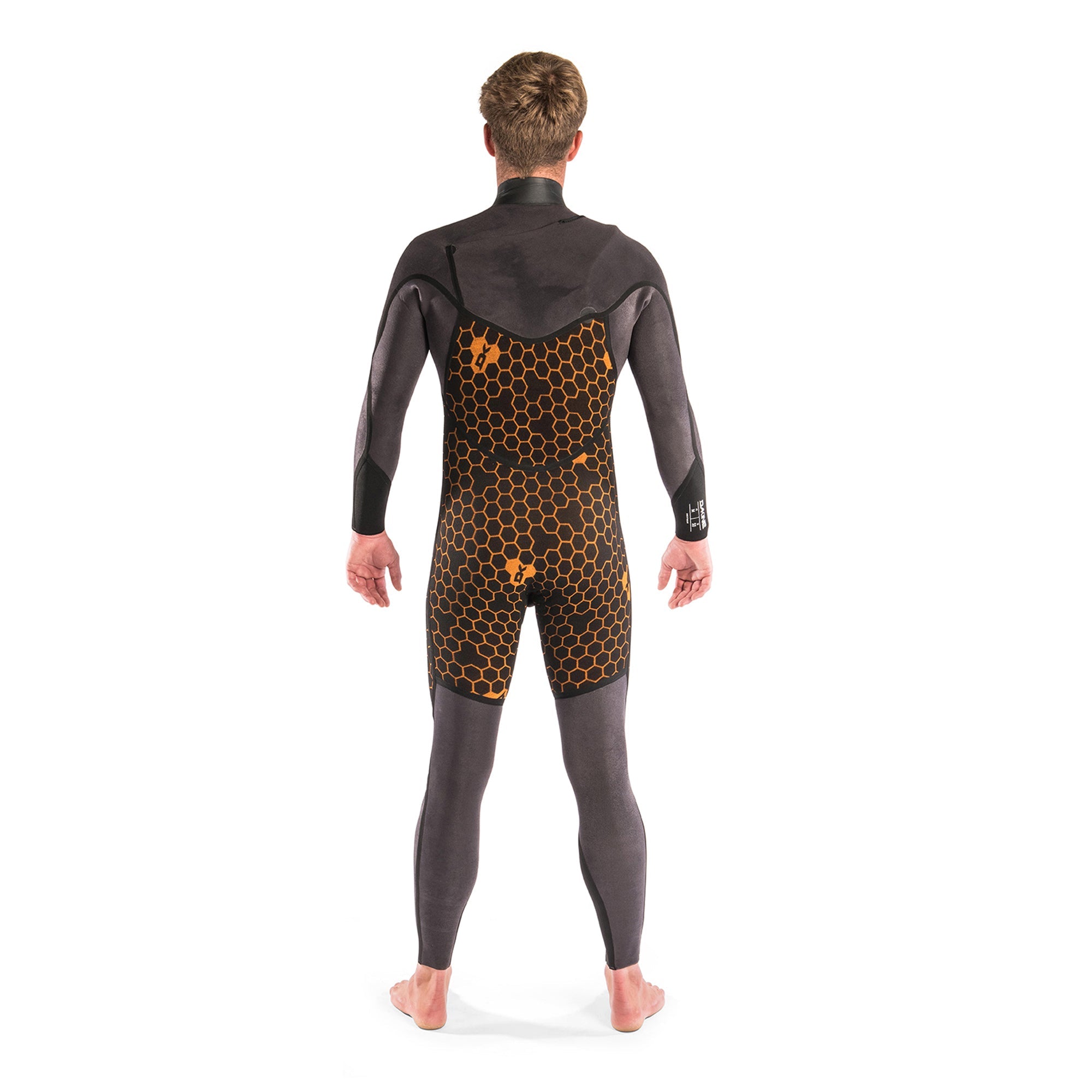 Dakine Mens Cyclone Chest Zip 4/3mm Full Wetsuit (Graphite / Orange) | Wetsuits | Dakine