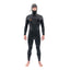 Dakine Mens Cyclone Chest Zip Hooded 4/3mm Full Wetsuit (Black)